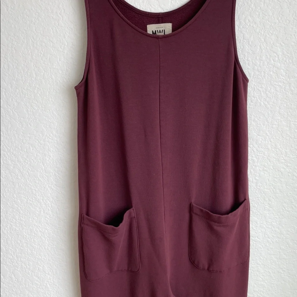 MADEWELL •  Soft Pull-On Jumpsuit, Maroon • X-SMALL